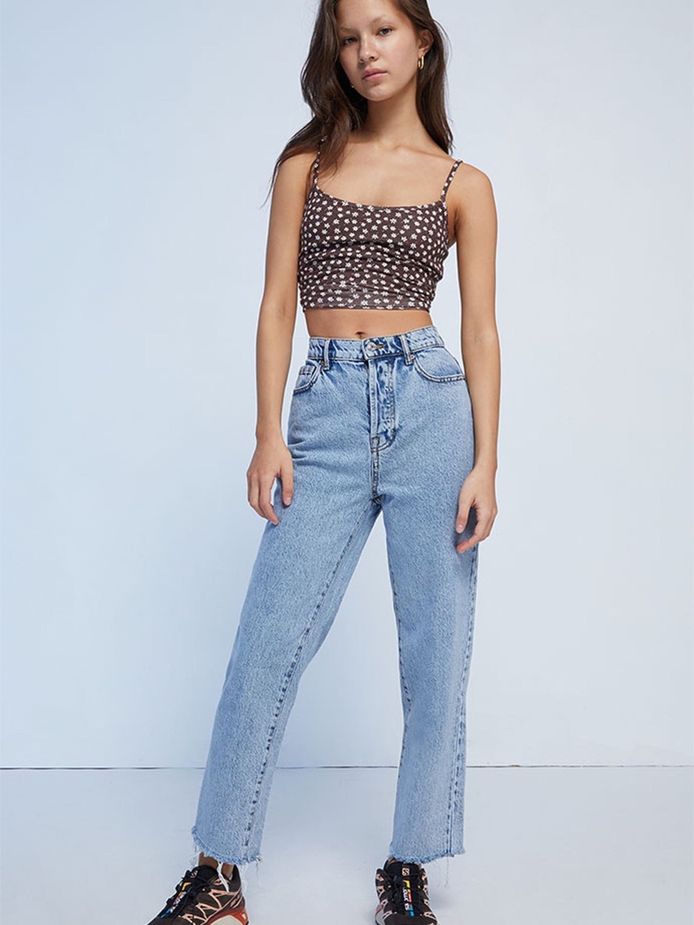 Pacsun Eco Light Blue High Waisted Straight Leg Jeans Size 28